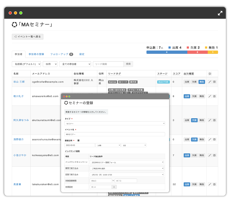 リードの興味・関心に合わせたフォロー