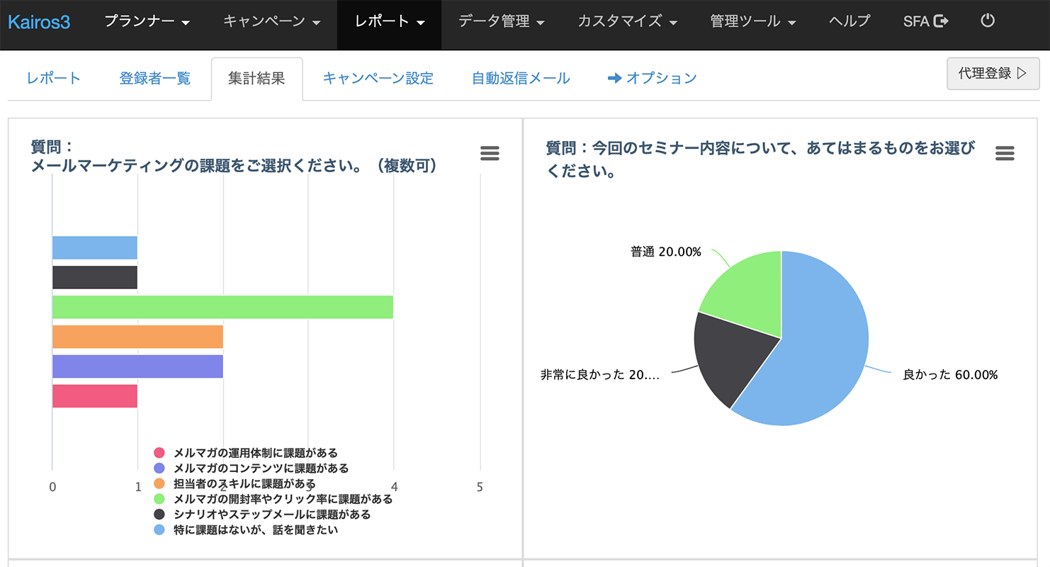 thumnail:「Kairos3」のアンケート集計サンプル画面